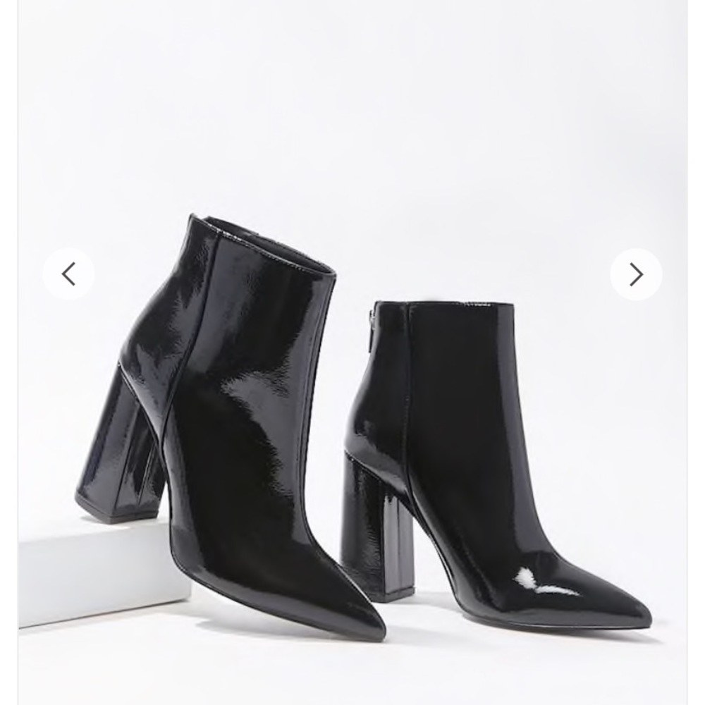 Flare block heel booties